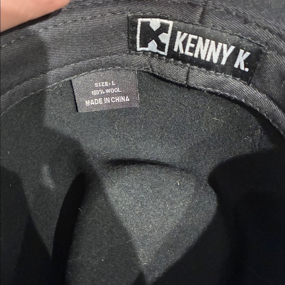 Kenny K 100% Wool Western Hat Cowgirl in Black Size L